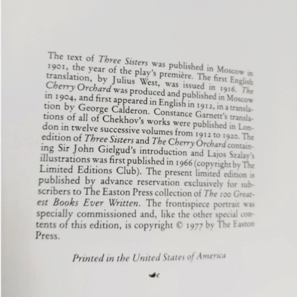Two Plays of Anton Chekhov: The Cherry Orchard / Three Sisters, Collector's... - Picture 8 of 9
